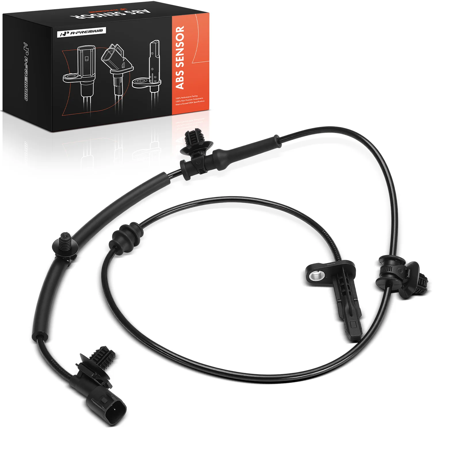 A-Premium Front Driver or Passenger Side ABS Wheel Speed Sensor with 2-Blade for Ram 1500 2025