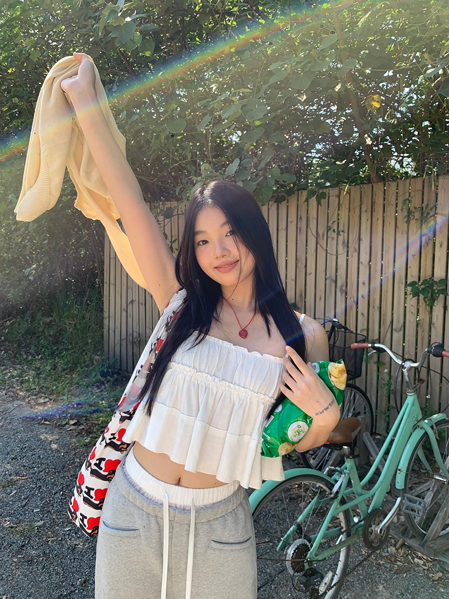 Canotta bianca ort Svel Canotta estiva da donna Design Sensation Dimagrante Gilet con cinturino Pure Desire Fem Faionable Commute Sle