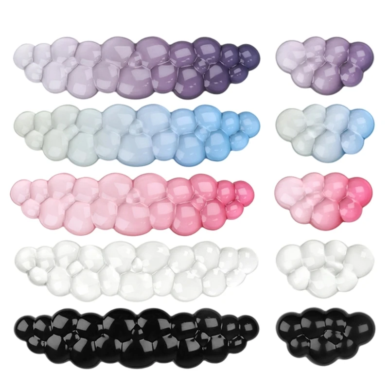 Gel di raffreddamento a forma di nuvola Tastiera Mouse Supporto per polso Set di cuscinetti in silicone lavabile antiscivolo Ergonomia Accessori per ufficio
