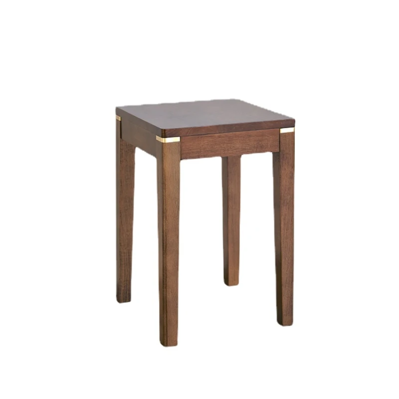 ZL Solid Wood Stool Household Height Square Stool Stackable Dining Stool round Stool