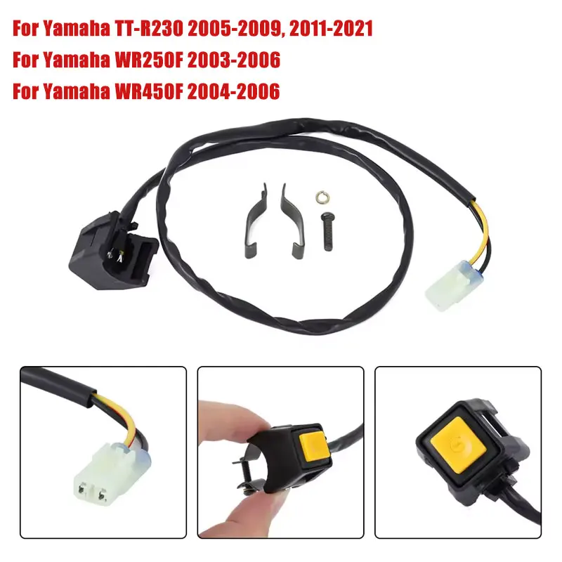 Engine Starter Switch Start Button for Yamaha WR450F 2007-2011 TT-R230 WR250F 2007-2013 Motorcycle Handlebar Switch