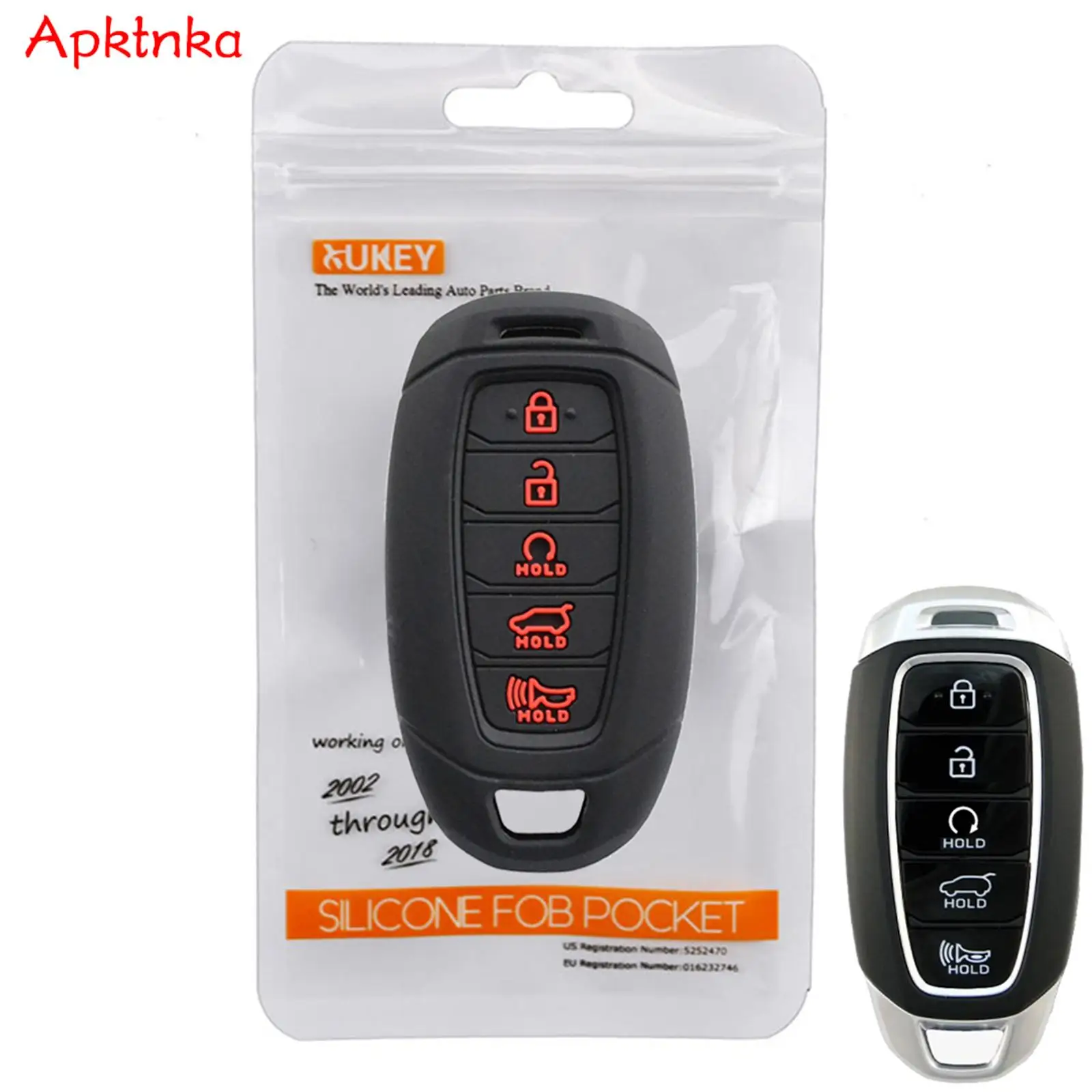 For Hyundai Elantra Palisade Azera Venue Kona Veloster N Accent 2022 2021 2020 5 Button Remote Smart Key Fob Silicone Case Cover