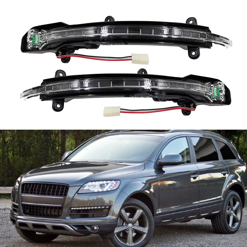 2Pcs LED Rear View Mirror Turn Signal Light For-Audi Q5 2009-2017 Q7 2010-2015 4L0949101A 4L0949102A