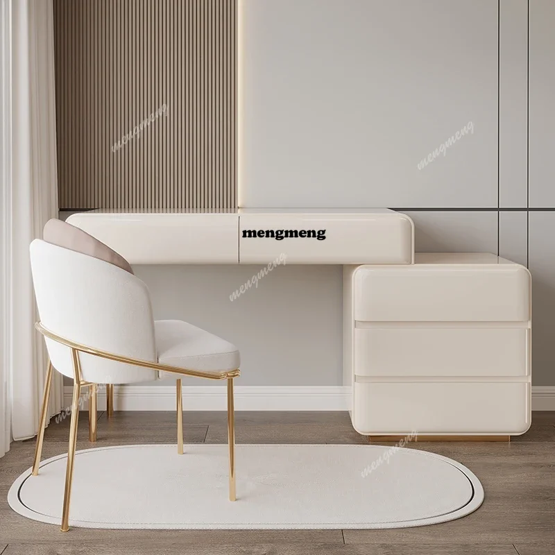 

Luxury Drawer Handles Dresser Mirror Cabinet Nordic Make Up Bedroom Dressers Lights Storage Tocador Maquillaje Home Furniture