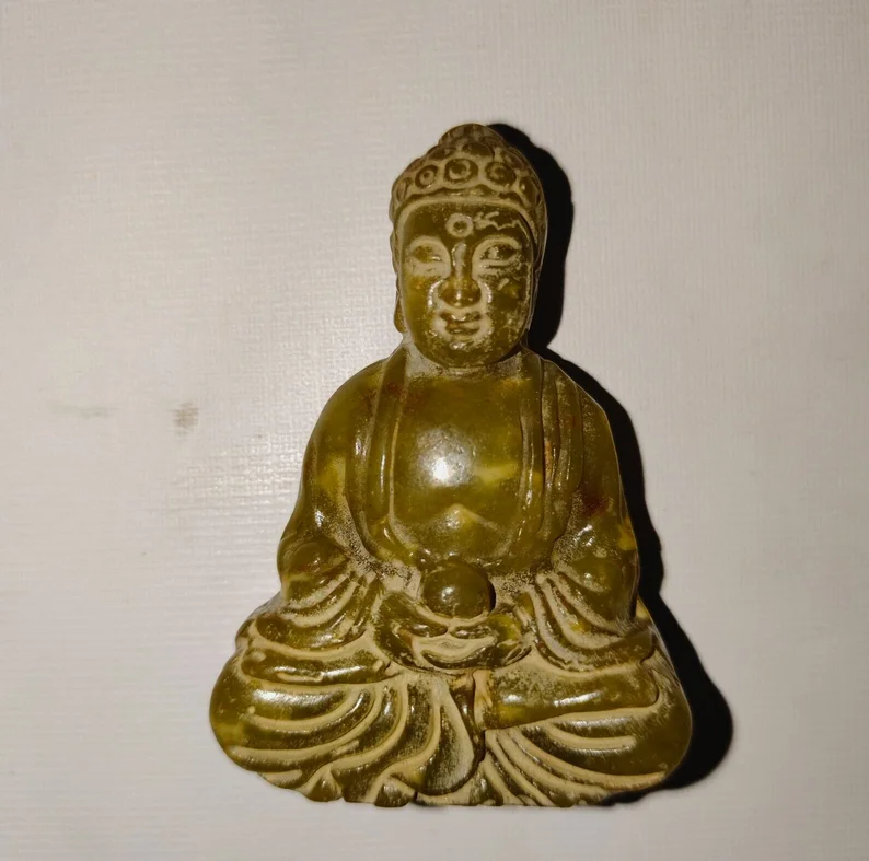 Tibet hetian old jade Shakyamuni Sakyamuni Shakya Mani Protection pendant amulet