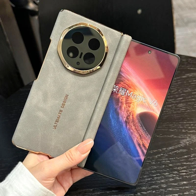 

Middle Protector For Honor Magic V3 VS3 VS2 V2 V5 V6 Case Protective Hand Feel Small Sheep Leather Mobile Phone Back Cover