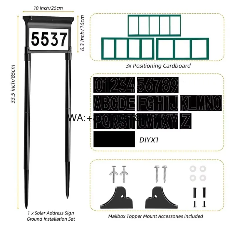 Dual-Sided Sign Outdoor Waterproof Led House Number Letter Signs Stainless Steel Door Sign 3d Luminous Numbers Plate