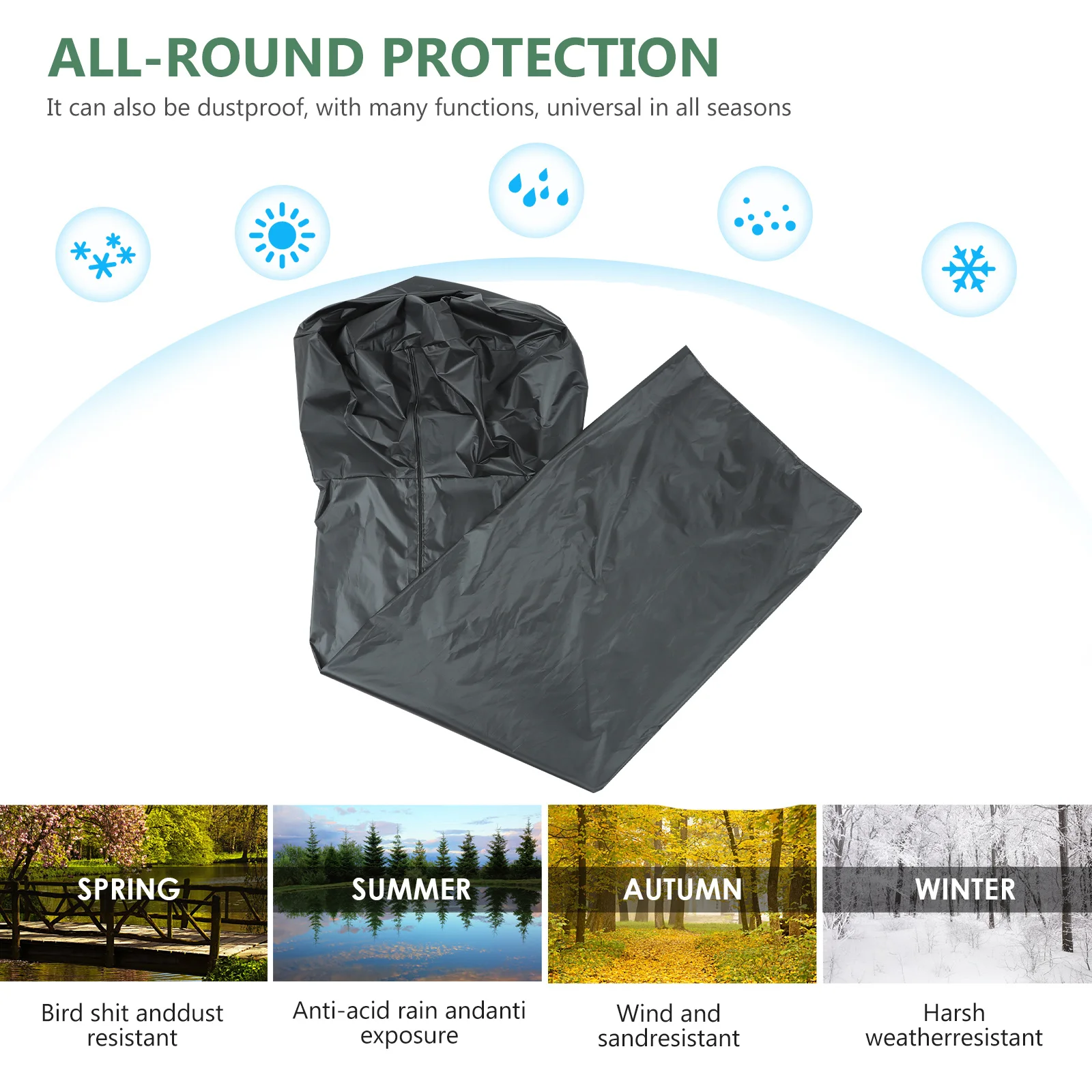 غطاء سخان الفناء مقاوم للماء، مدمج، سهل الطي، حماية من الشمس والرياح والمطر والثلج، غطاء حماية عملي ومتين للسخان