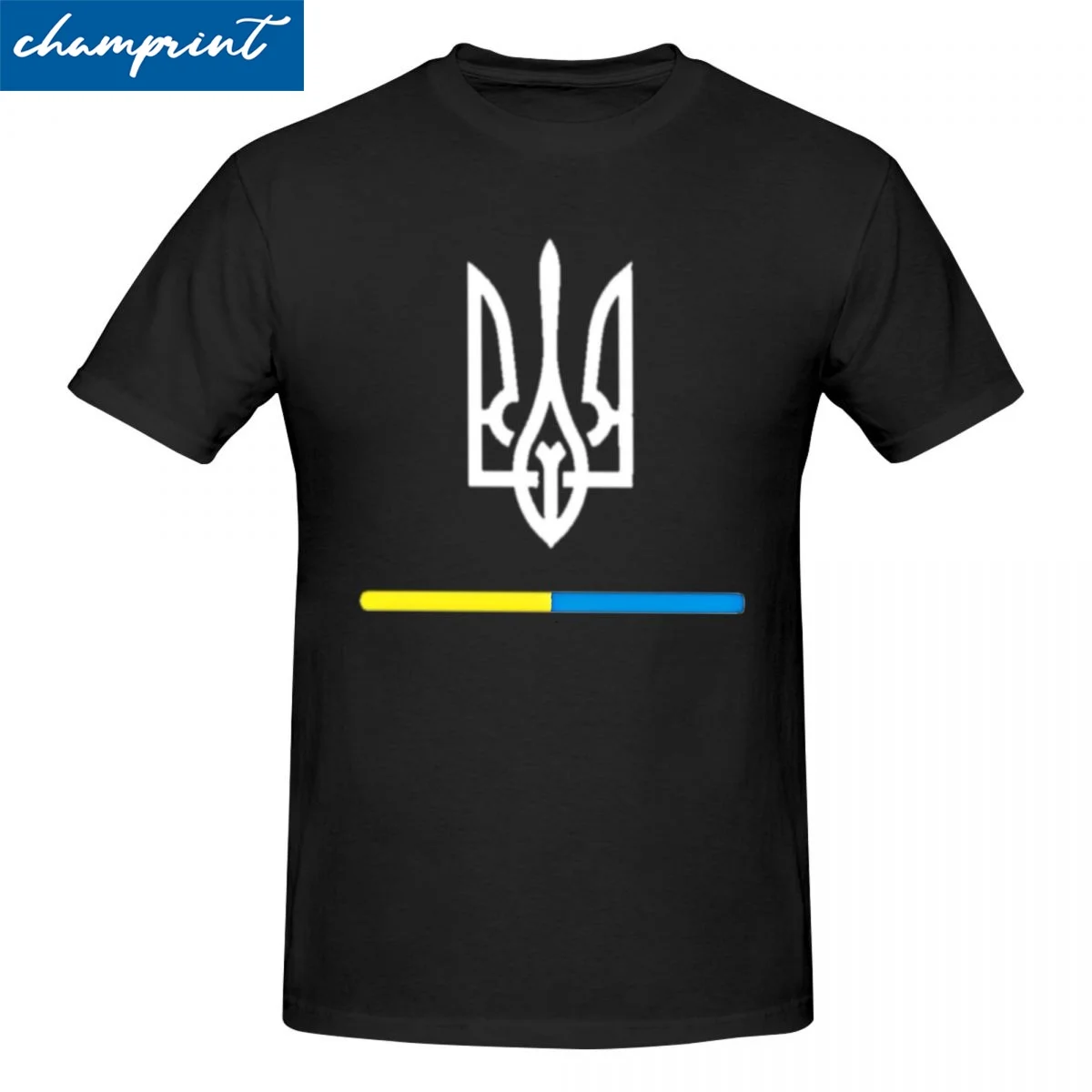 Zelensky White Ukrainian Trident Tshirts Men Cotton Clothing Casual Ukraine Flag Round Neck Short Sleeve