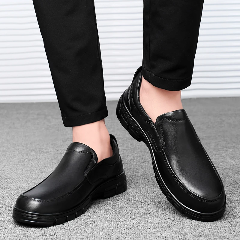 Genuine Leather Shoes Men Soft Leather Men Casual Shoes 2023 New Male Footwear Black Brown Business Formal Shoes