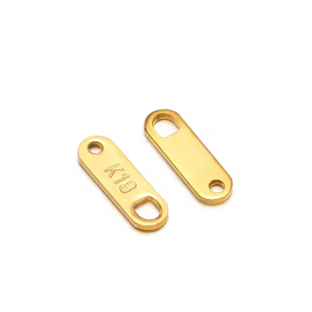 50pcs Gold Plated Stainless Steel End Tail Charms Extension Chain Connector Pendants for DIY Fashion Jewelry Crafts Making Bulk image 4