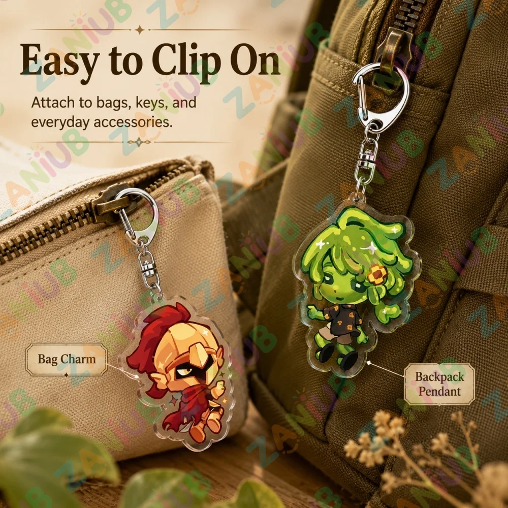 Cartoon Chibi Avery The Mayo D3rlord3 Keychain Accessories Bag Game Keyrings Jewelry Manga Fans Gifts