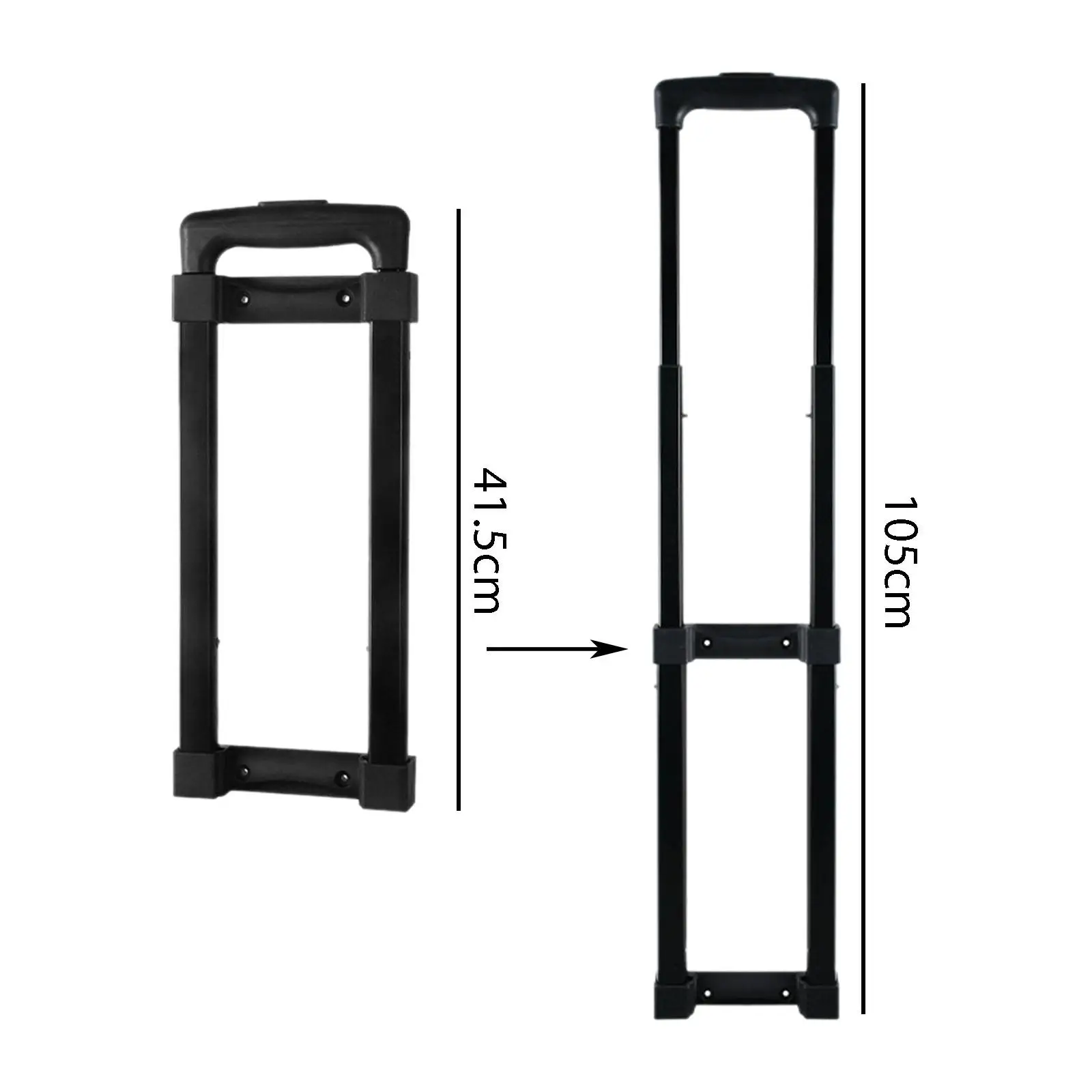 Bagage Telescopische Handgreep Fijn Vakmanschap Trolley Bagage Trek Sleepstang