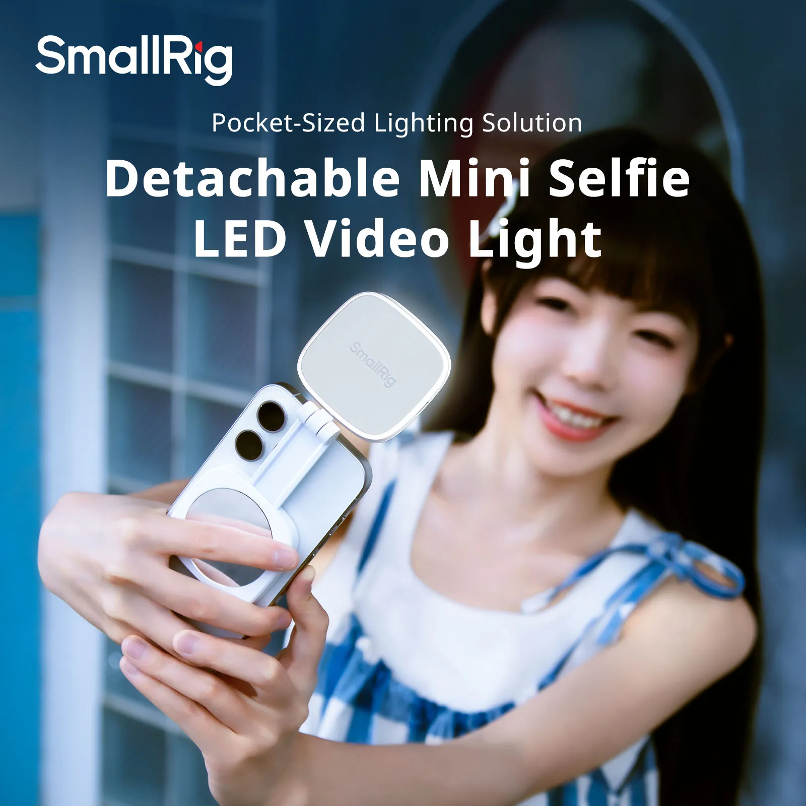 SmallRig Vibe P48 Detachable Mobile Phone LED Video Light Black/ White for iPhone 15 Pro Max for Android phones 4656