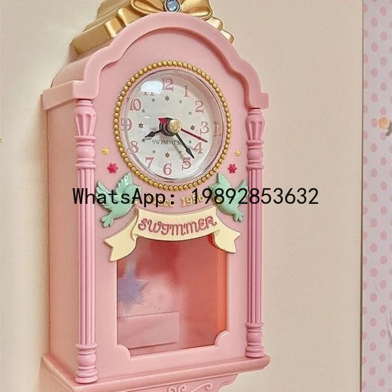 

Vintage Wall Clock Unique Creative Aesthetic Wall Clocks Art Elegant Cartoon Watch Interior Home Bedroom Decoration Accessories