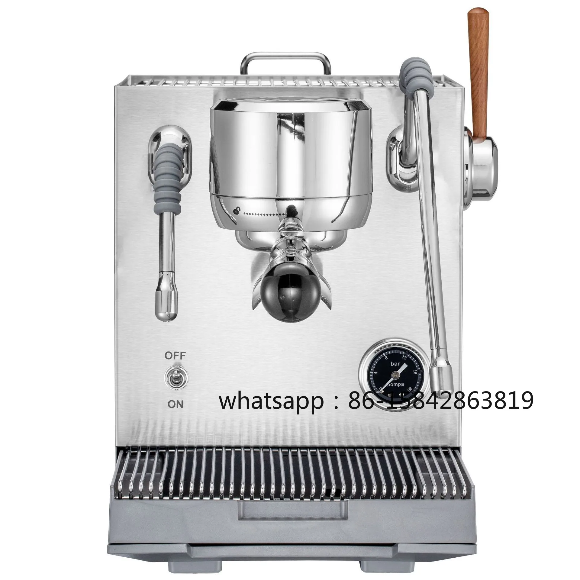 15 Bar Electric Semi-Automatic Single Group Stainless Steel Espresso Coffee Maker Dual ULKA Pumps Household Hotel Use Cappuccino