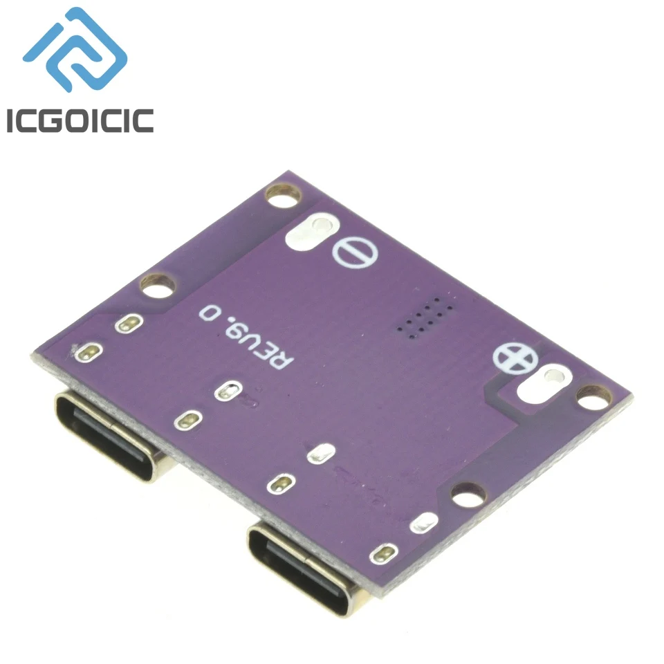 Двойной USB-выход TYPE-C от DC6V-36V до 5V 3A DC-DC Понижающий модуль с двойным интерфейсом TYPE-C Модуль зарядки 9 В/12 В/24 В/36 В