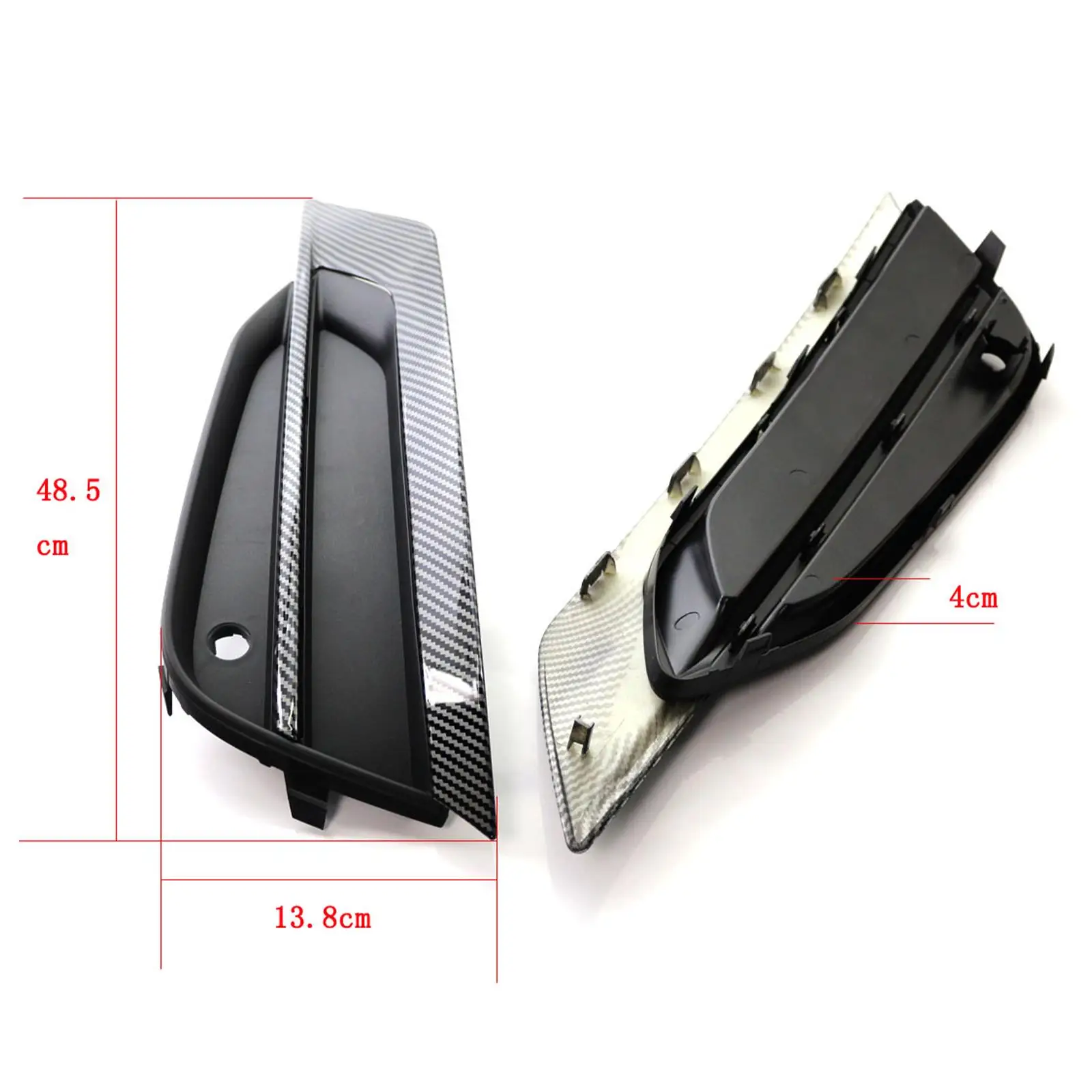 2 peças de capa de grade de luz de neblina do para-choque dianteiro para substituição S90