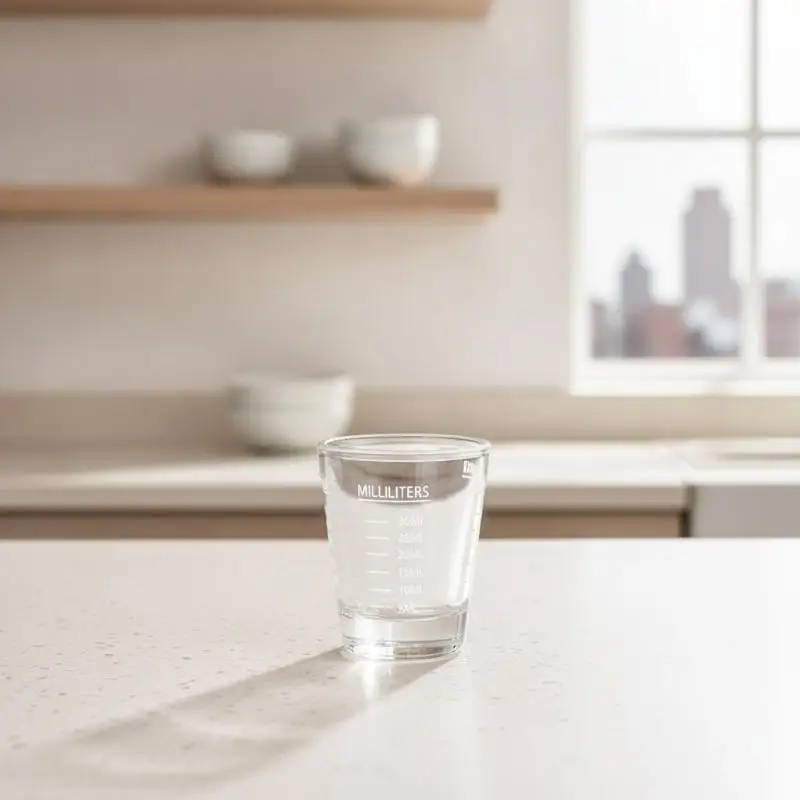 1Pcs 30ML Small Glass Measuring Cup with Precise Scale Heat Safe Ounce Cup for Lab Testing Kitchen Sauce Mixing Use