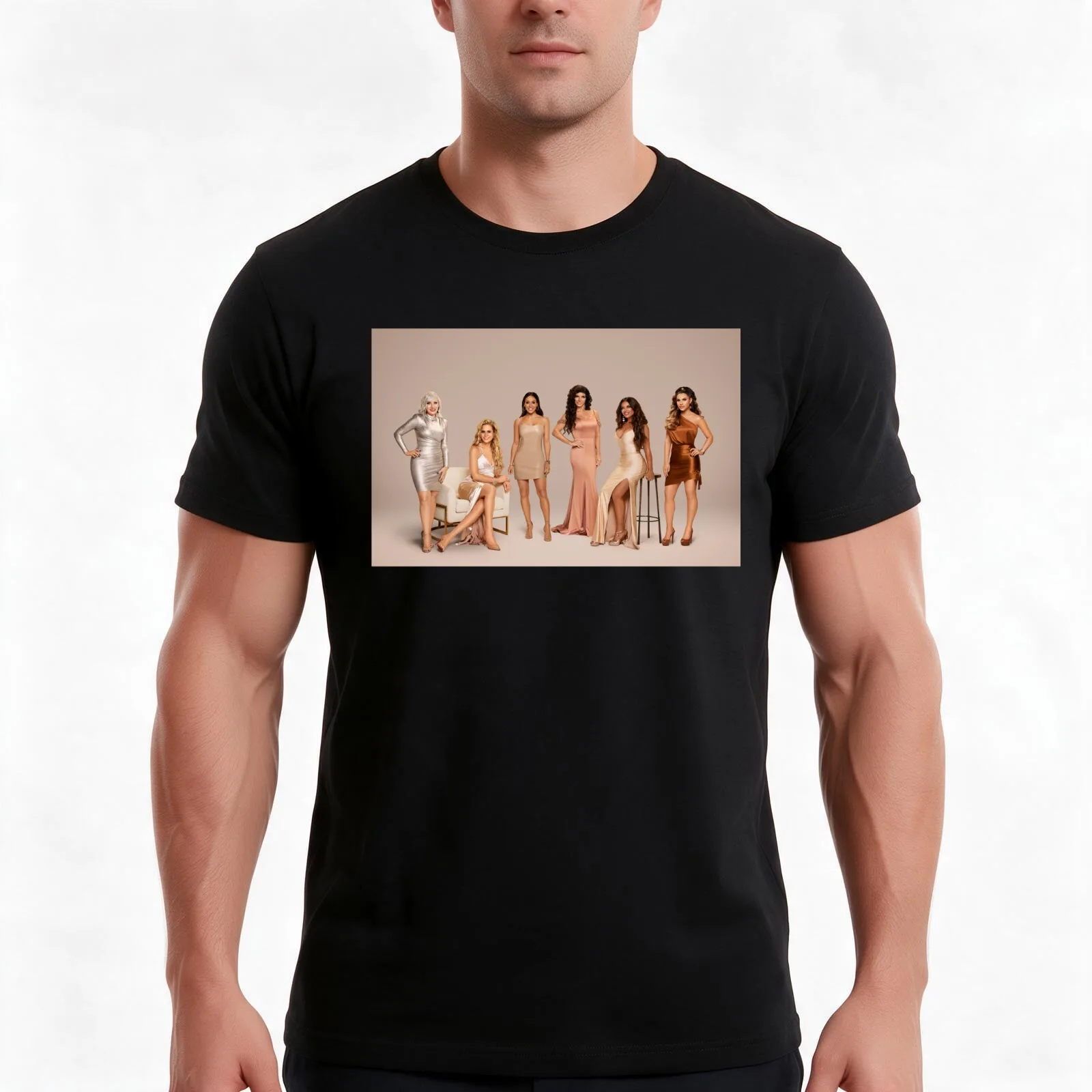Real Housewives of New Jersey S11 Cast Pic T-Shirt Summer Casual Cotton Tee Oversized Streetwear Tops Vintage Graphic Print