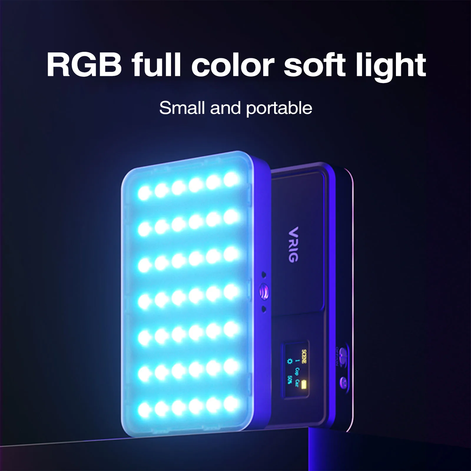 

UURIG VRIG FD140 RGB Video Light Panel LED Camera Light for DSLR Cameras Camcorders Smartphone Fill Light 2500K-9000K Full Color