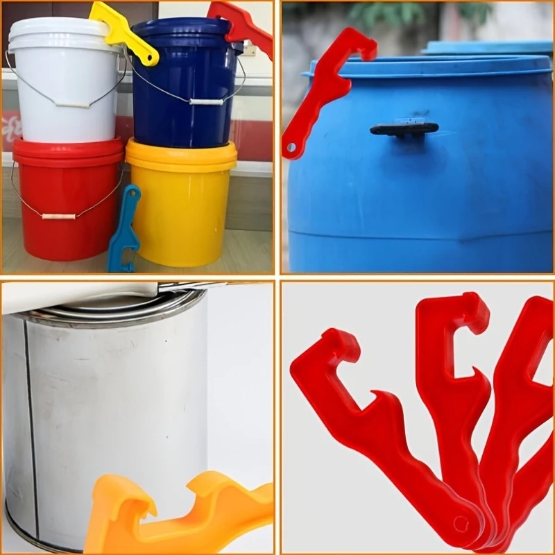 1Pc Random Color Bucket Lid Opener, 5 Gallon Paint Can Wrench, Compact Non-slip Grip for Home & Industrial Use