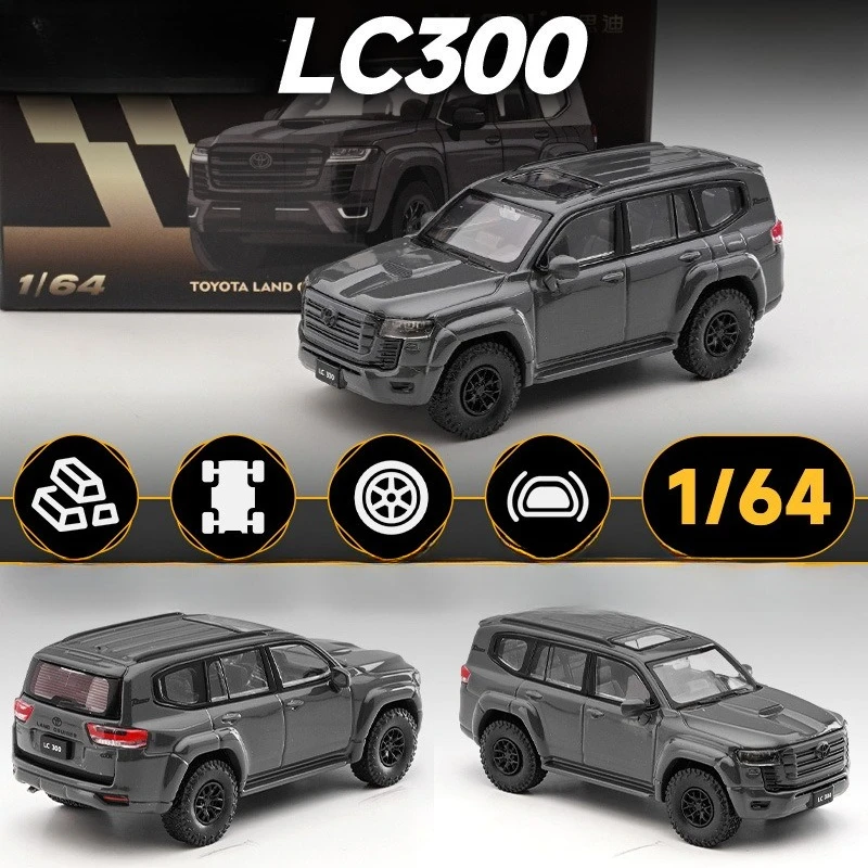 

Моделирование масштаба 1/64 Land Cruiser LC300, модель автомобиля из сплава, литая под давлением миниатюрная коллекция Voiture, хобби, домашний декор, подарок для мальчиков