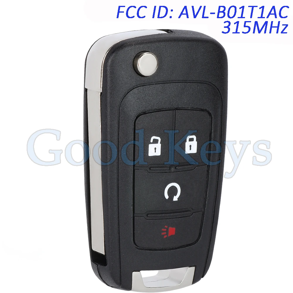 KEYECU AVL-B01T1AC Buick Encore 용 Chevrolet Equinox Trax 용 원격 키 Fob 2010 2011 12 2013 2014 2015 2016 2017 2018 315MHz