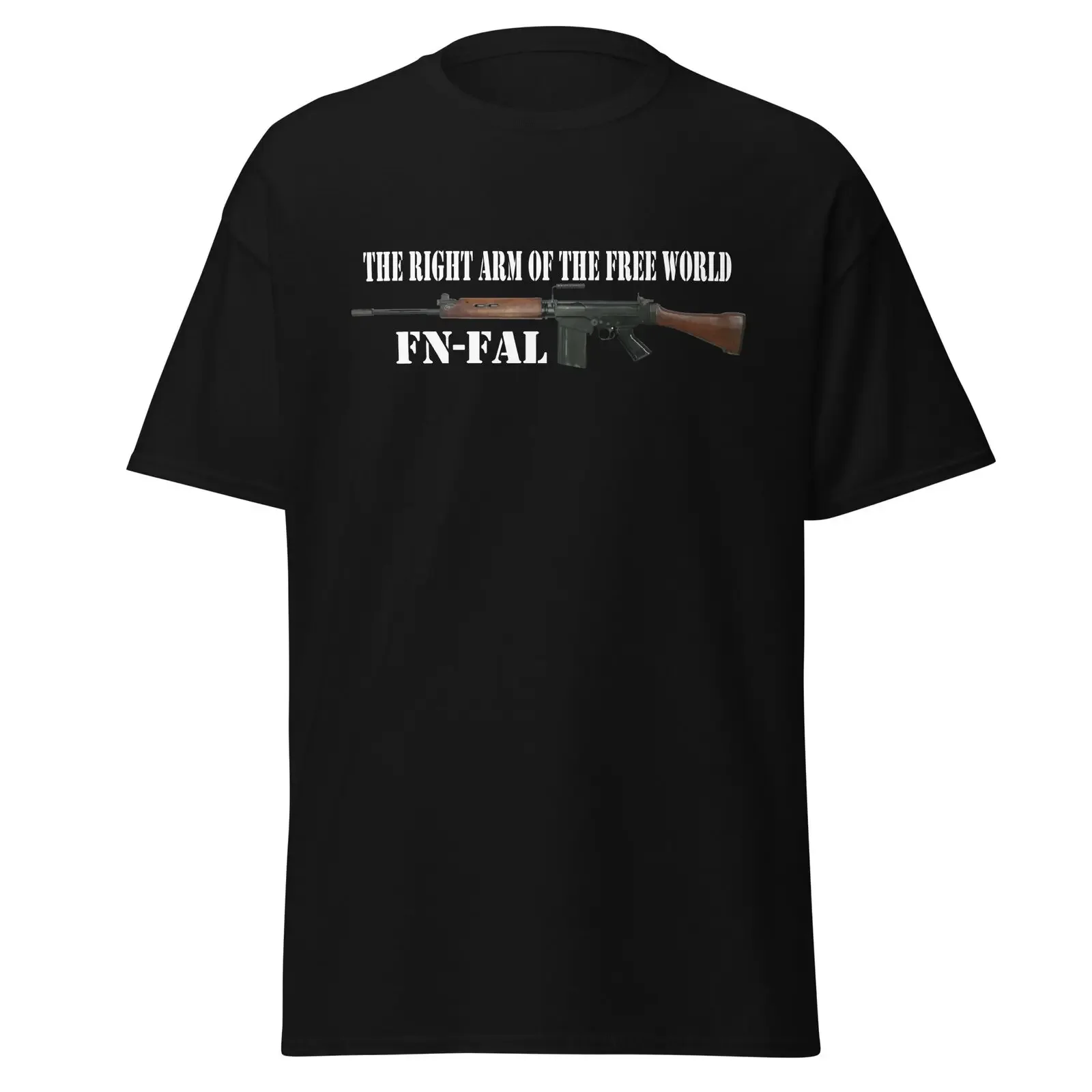 Belga fn fal batalha rifle clássico militar arma camiseta 100% algodão o-pescoço manga curta verão casual masculino camiseta tamanho S-3XL