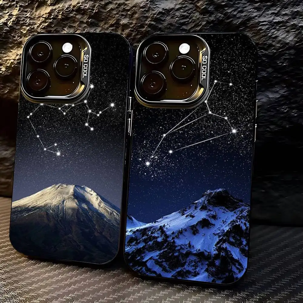 

Zodiac Sign Phone Case For iPhone 17,16,15,14,13,12,11,Pro,X,XS,Max,Plus Soft Black Cover