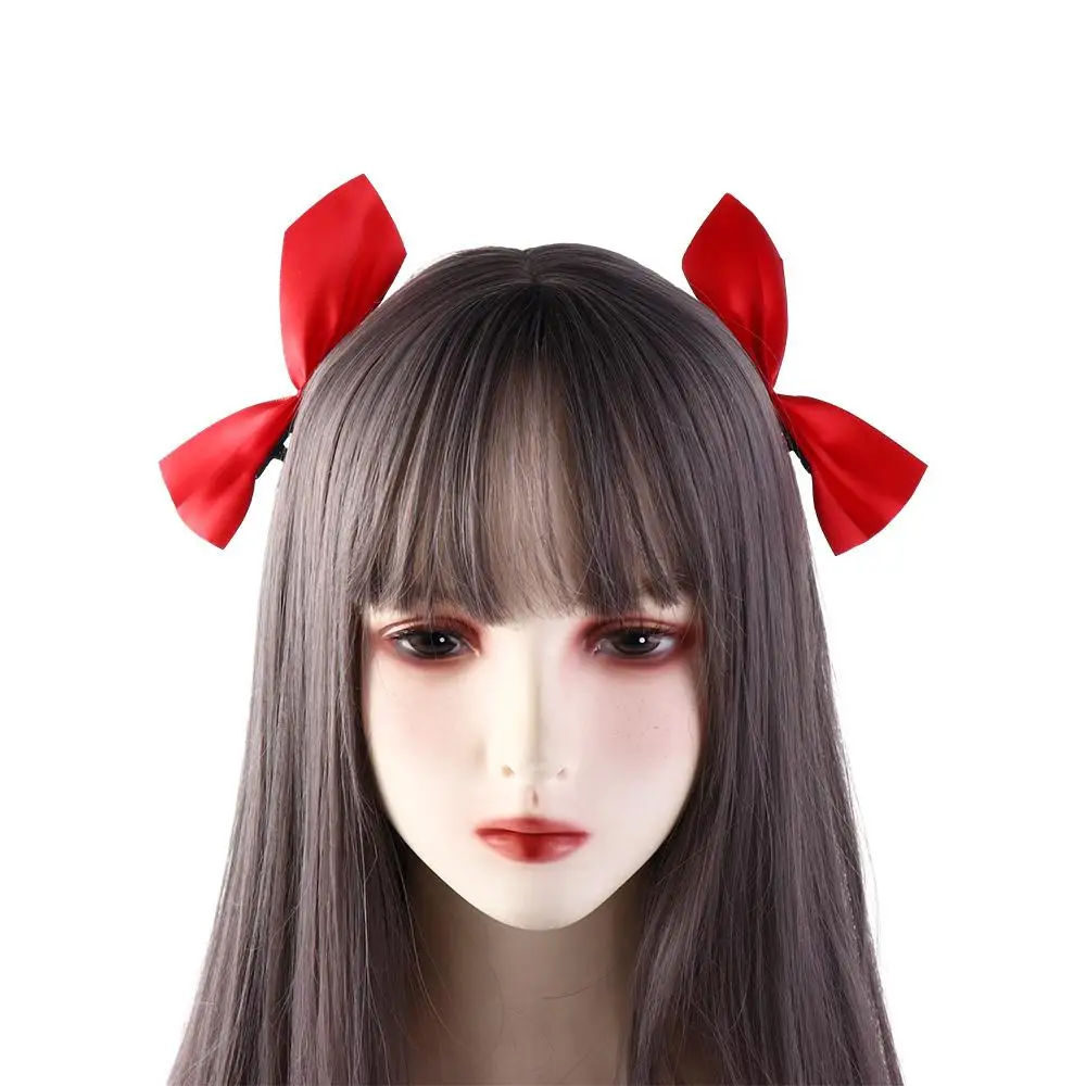 Pinzas para el cabello Bowkont Ins, horquillas, Clip LATERAL para el cabello, tocado nuevo, pinzas para el cabello con lazo de seda satinada, horquillas para mujer, Clip de pico de pato coreano