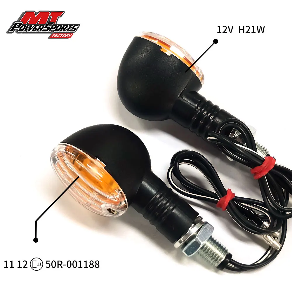 1 Pair Motorcycle Indicator Turn Signal E-mark Approved LED Flashing Lights Halogon Bulb Running Lamp Blinker Flasher Universal