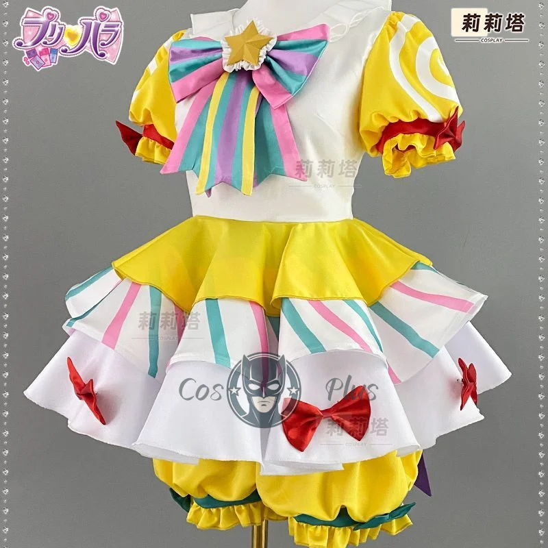 Disfraz de Cosplay de Anime Pripara Manaka, nueva chica, disfraz de servidor de canciones triangulares, Carnaval de Halloween, dulce vestido de Lolita, accesorio