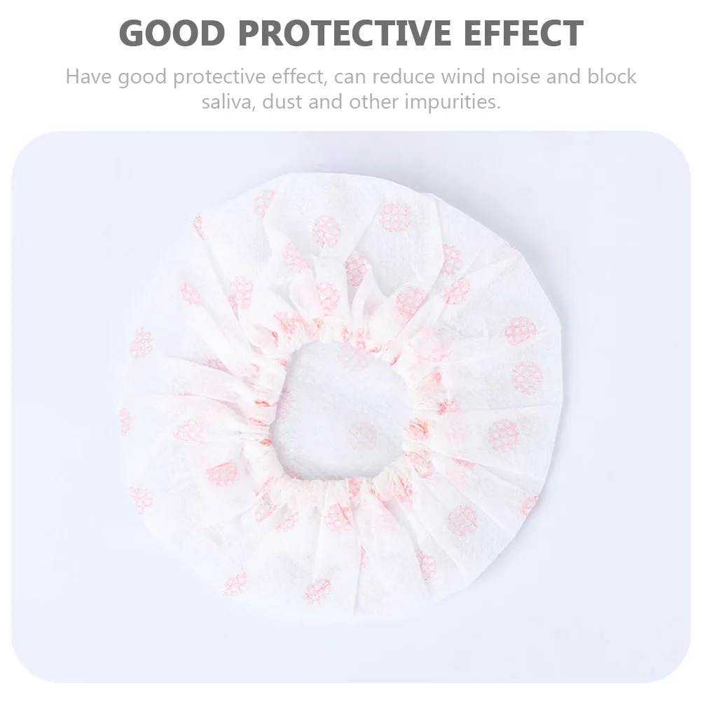 

100pcs Universal Mic Non-Woven Breathable Protectors For Ktv Conference Rooms News Interviews Voice Tube Dust Wind Noise