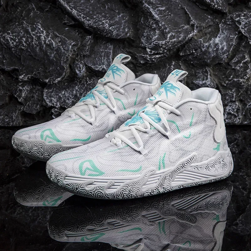 High Quality Mens Basketball Sneakers Wearable Gym Non-slip Training Sports Shoes for Kids Cushion Basketball Shoes Male image 6