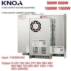 Adjustable Power Supply 500W 600W 1000W 1500W 0-12V 15V 24V 27V 30V 36V 48V 68V 72V 85V 110V 150V 220V DC Lab Industrial Smps