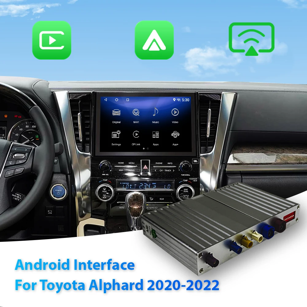 NewFor Toyota Alphard and Vellfire 2020-2022 Android Interface Module with Wireless Android Auto & CarPlay Qualcomm Binarytek