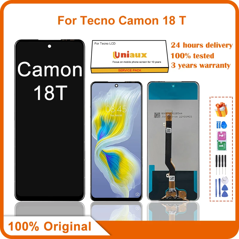 

Для Tecno Camon 18T мобильный телефон ЖК-экран в сборе с сенсорным экраном Замена ЖК-панели
