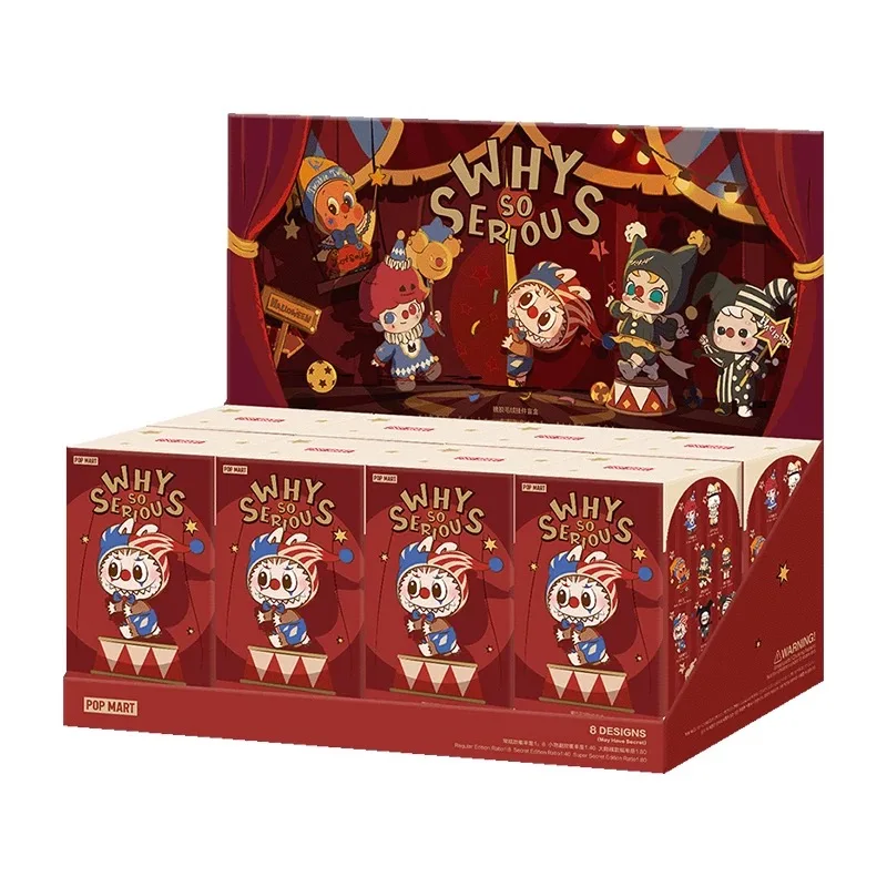 

New Authentic POP MART LABUBU WHYSOSERIOUS Series Circus Clown Blind Box Toys Kawaii Anime Action Surprise Halloween Gifts