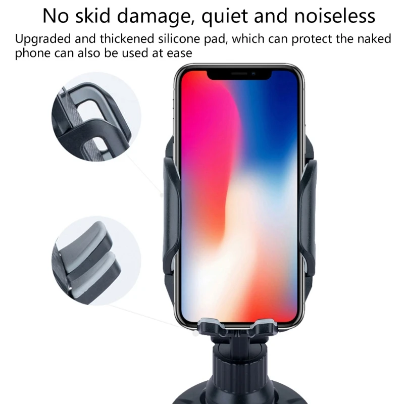 Universal ปรับมุมความสูงรถคัพ Mount ผู้ถือโทรศัพท์มือถือ Stand สำหรับ 3.5 ถึง 6.7 นิ้วโทรศัพท์ Mount