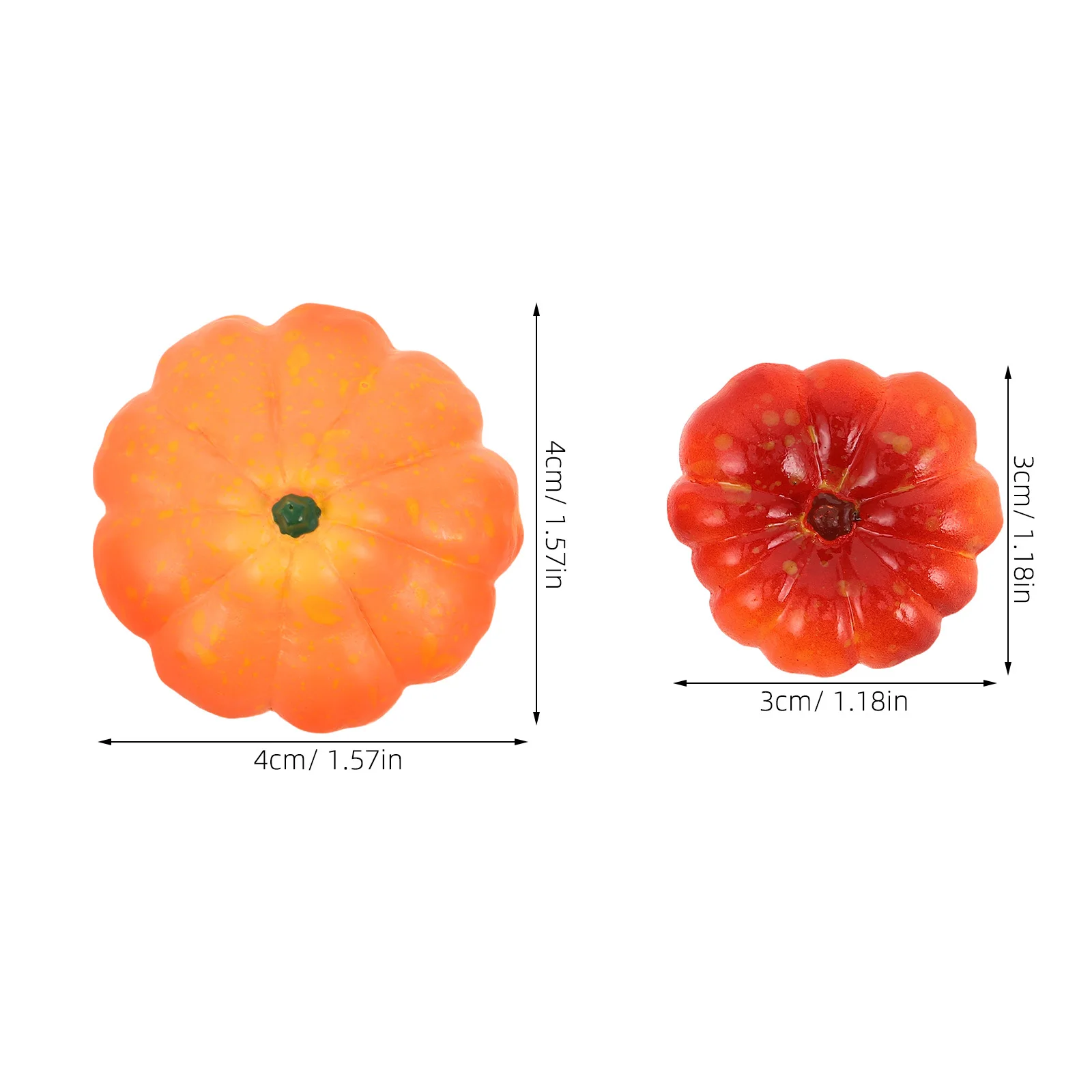 12Pcs Mini Pumpkin Decorations Realistic Design Compact Size Creative Craft Accessories Vibrant Colors