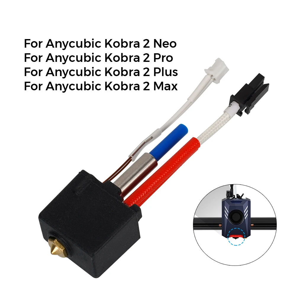Zestaw Hotend 24V 60W podgrzewacz termistora do anysześciennej kobry 2/Kobra 2 Neo/Pro Plus Max 3D mosiężna dysza głowica drukująca drukarki