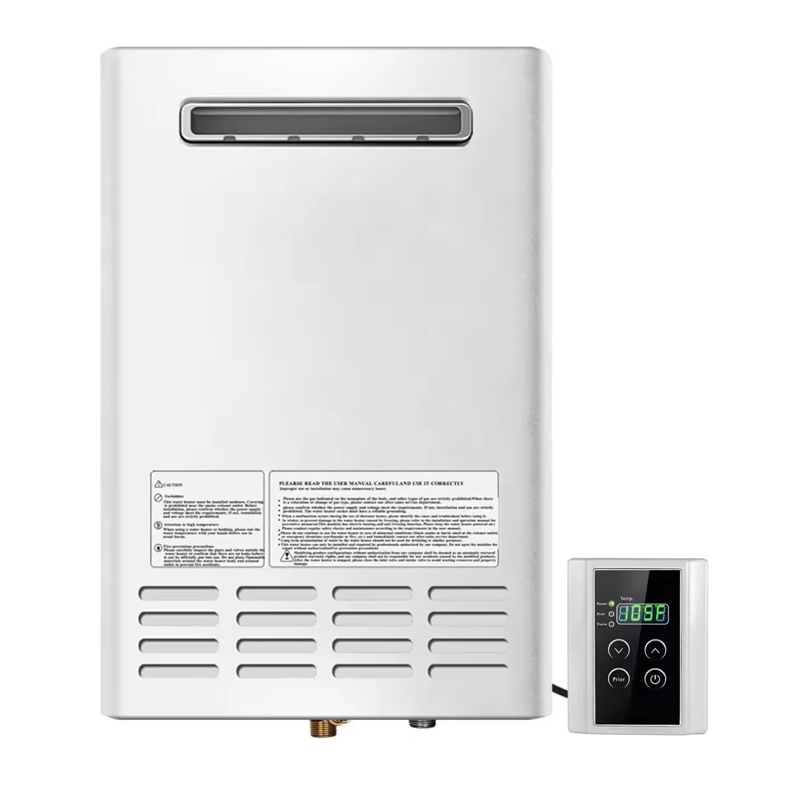 

Outdoor Portable Propane Water Heater 5.28GPM 20L Digital Display Instant Hot Water Heater With Multiple Protections For Camping