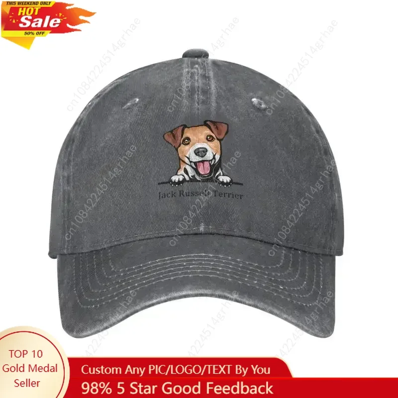 

Classic Unisex Peeking Dog Jack Russell Terrier Baseball Cap Adult Pet Animal Adjustable Dad Hat for Men Women Hip Hop
