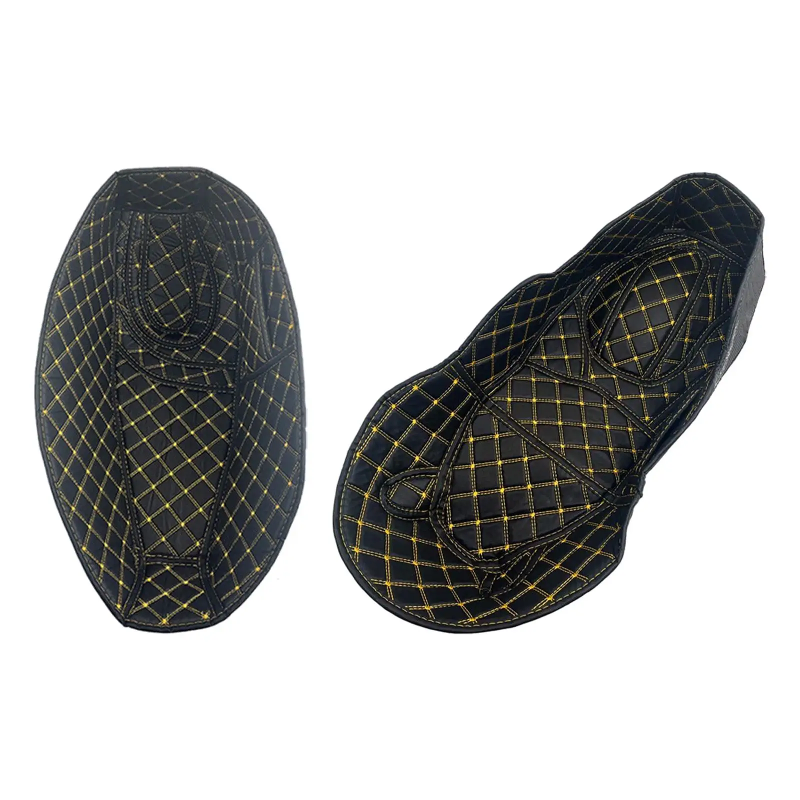 PU Leather Motorcycle Seat Bucket Pad Protective Storage Liner Mat Replacement Accessories for Rear Cargo Compartment