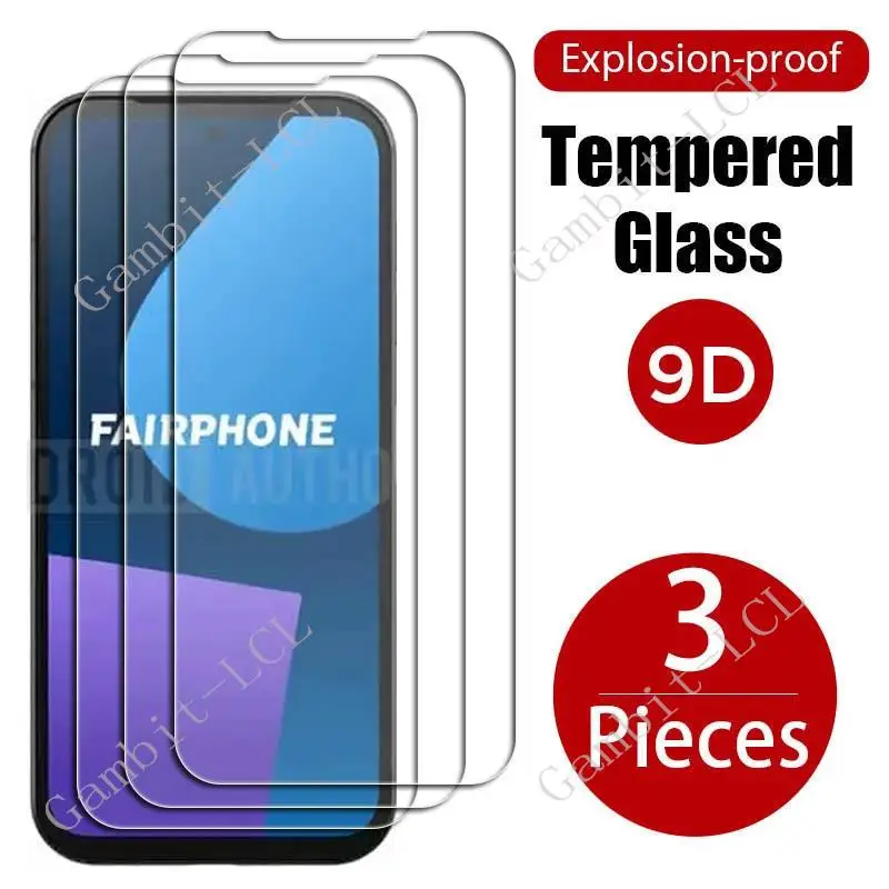 3PCS For Fairphone 5 Tempered Glass Protective ON Fairphone5 6.46