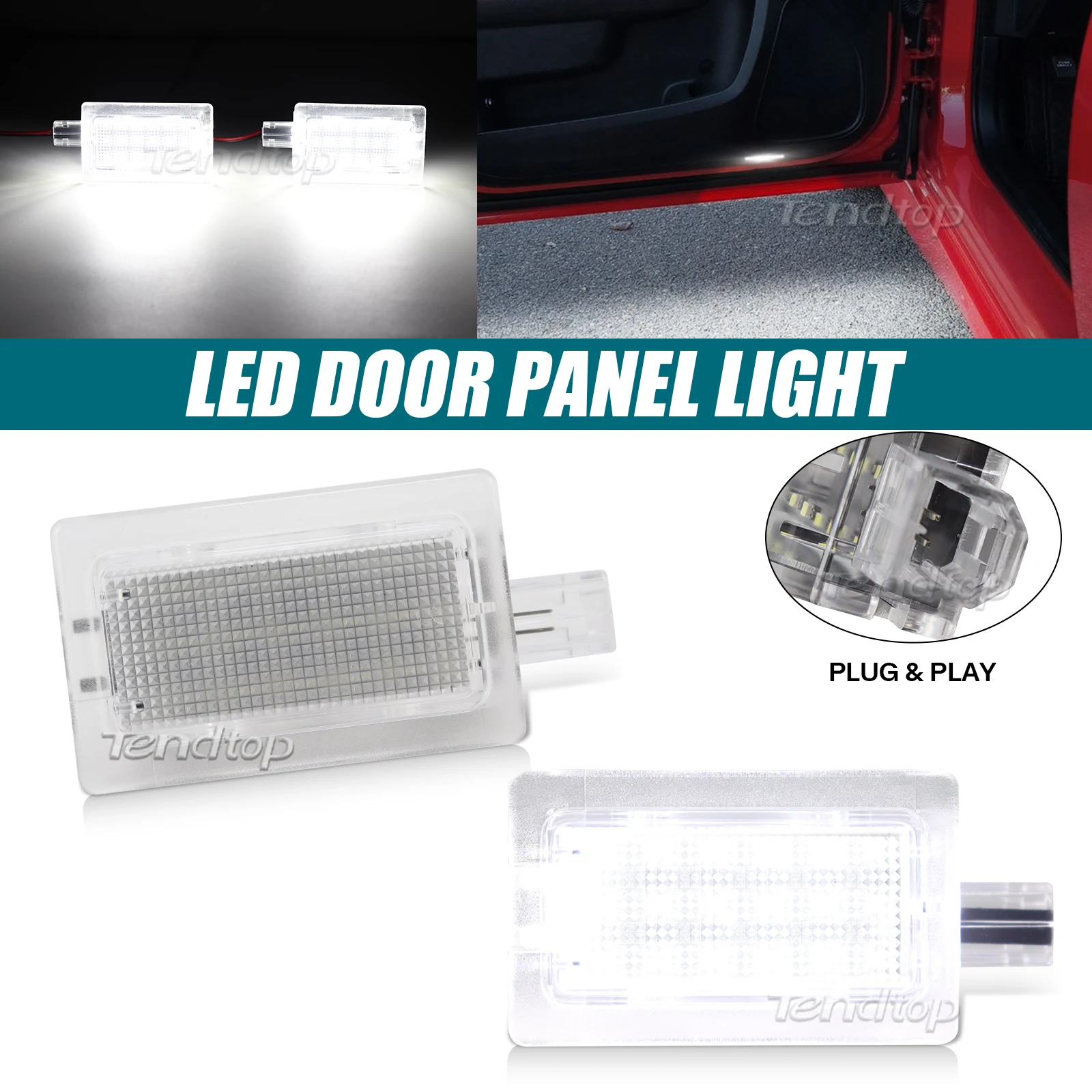 LED Interior Door Panel Lamp Door Courtesy Lights For Dodge Charger Challenger Avenger Dart Magnum Stratus Chrysler 300
