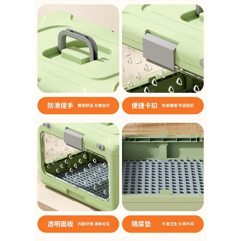 Foldable Handheld Pet Travel Carrier Portable Transport Box For Outdoor Adventure Vehicle Trip Air Travel Shipping Luggage