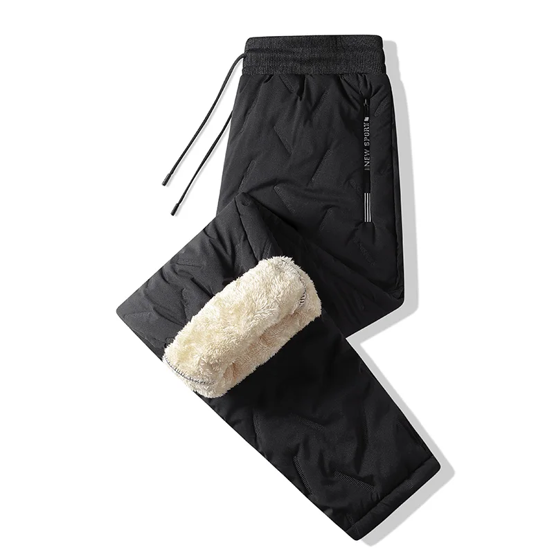 Neue Damen-Jogginghose aus Plüsch, dick, mit Fleece gefüttert, gerades Bein, wasserdichte Hose, winddichte Outdoor-Oberbekleidung, Thermohose – Detail 18