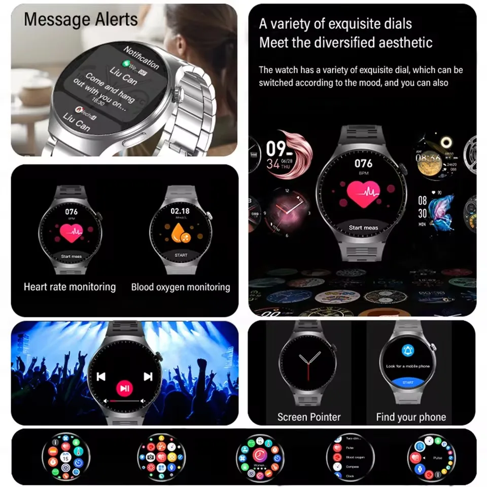 2026 Men Smartwatch for Women Full Touch Screen Voice Call Fitness Tracker Smart Watch Waterporoof Sport Wristwatch Gift Ht30